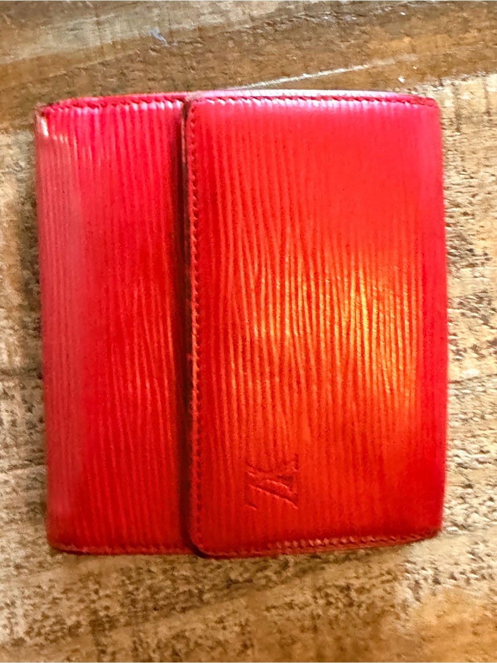Louis Vuitton Red Epi Leather Bifold Wallet